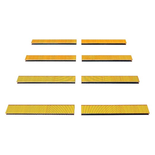 18 Gauge 1/4" Narrow Crown Staples 3/4 Inch Leg, 2000-Pack | Galvanized coating resists rust for indoor woodworking & decoration, fits all electric staplers and staple guns