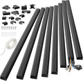 Yecaye 125in Cord Hider, Large Cord Covers for Wires on Wall, Cable Management Kit for Mount TVs, Wire Hider Cable Concealer for Home Office, W1.18in H0.6in, Black