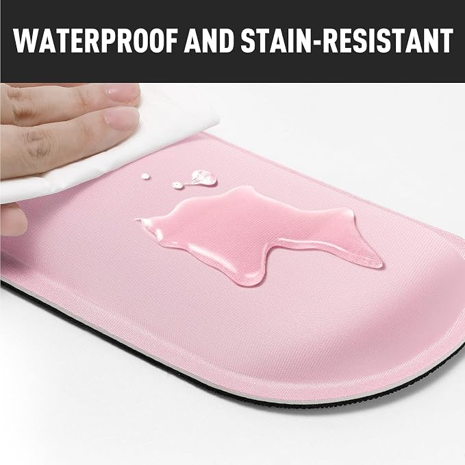 Gimars Upgrade Enlarge Silky Gel Memory Foam Keyboard Wrist Rest, Wrist Rest for Computer Keyboard, Ergonomic Mouse pad Rests for Typing Pain Relief, Wrist Support for Office, Gaming, Pink Gradient