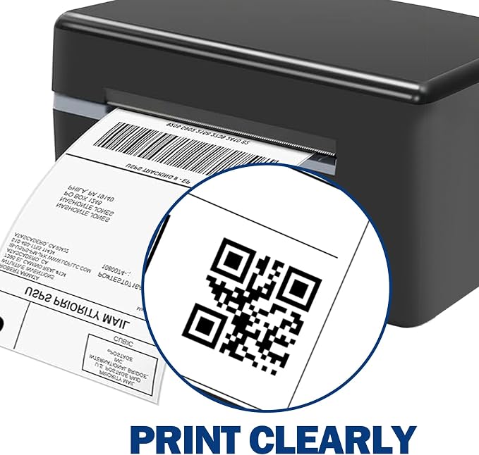 4"x6" Direct Thermal Shipping Labels, 220 Labels/Roll - Thermal Shipping Label Printer Paper Postage Mailing Labels Compatible with Rollo, MUNBYN Label Printer (4 Rolls)