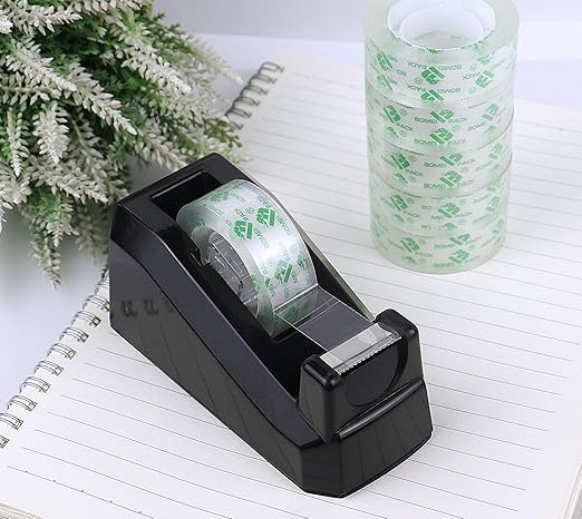BOMEI PACK 96 Rolls Crystal Clear Transparent Tape, Stationery Tape Refills Rolls for Dispenser, 3/4 in x 900 in,1 inch Core, Gift Wrapping Clear Tape Bulk for Office, School and Home