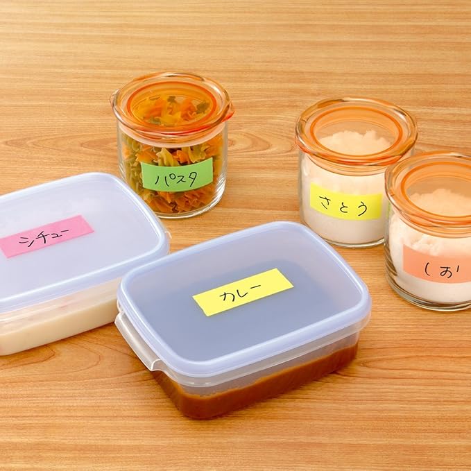 Yamato Memoc Roll Tape, Self-Stick Memo Paper Tape, with Tape Dispenser, 25mm x 10m, 2-Color Set, Rose & Lemon, 1 ea. (NORK-25CH-6A)