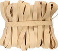 AIWOQI Rubber Bands Size 107 Heavy Duty Big Wide Rubber Band 30PCS #107 | Elastic Bands for Office Supply Trash Can File Folders Litter Box Rubber Bands (Light brown)