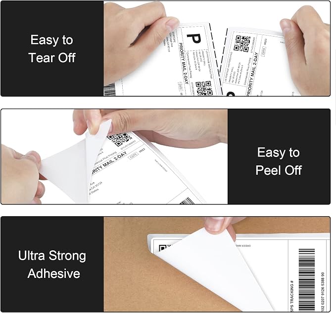 4"x6" Direct Thermal Shipping Labels, 220 Labels/Roll - Thermal Shipping Label Printer Paper Postage Mailing Labels Compatible with Rollo, MUNBYN Label Printer (4 Rolls)