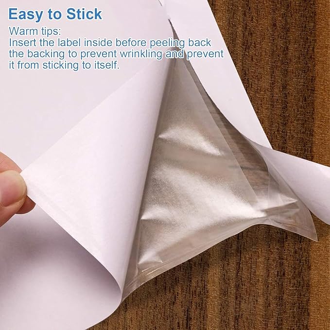 SJPACK 7.5" x 5.5" Shipping Label Sleeves, Clear Adhesive Top Loading Packing List, Label Envelopes Pouches - 500 packs