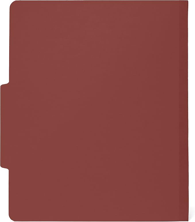 10 Red Classification Folders - 2 Divider - 2 Inch Expansions - Durable 2 Prongs Designed to Organize Standard Medical Files, Law Client Files, Office Reports - Letter Size, Red, 10 Pack