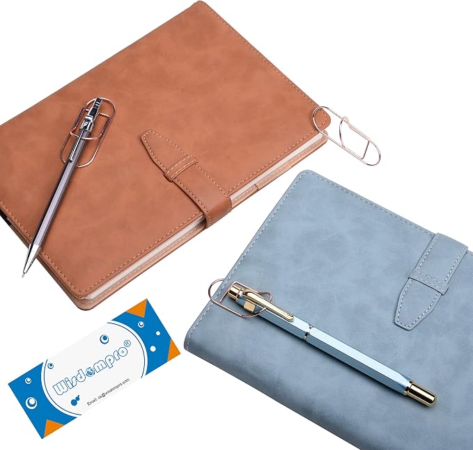 Wisdompro 12 Pack Paper Clip Pen Holder for Notebook, Journal, Rose Gold | Stainless Steel, Large Paperclip Pencil Holder for Travelers Planner, Book, Binder, Clipboard, Bible, Fits Most Pen Sizes