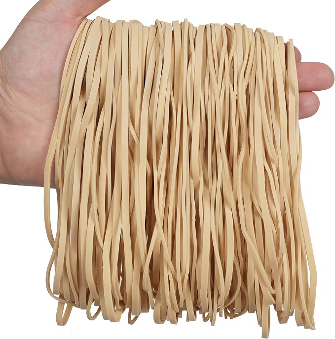 Rubber Bands for Balloon Arches, Long Large, Size 117A, Size 117B | 0.5lbs Beige Assorted Rubber Bands for Office Supplies Stretchy Elastic for DIY Wedding,Birthday School Home
