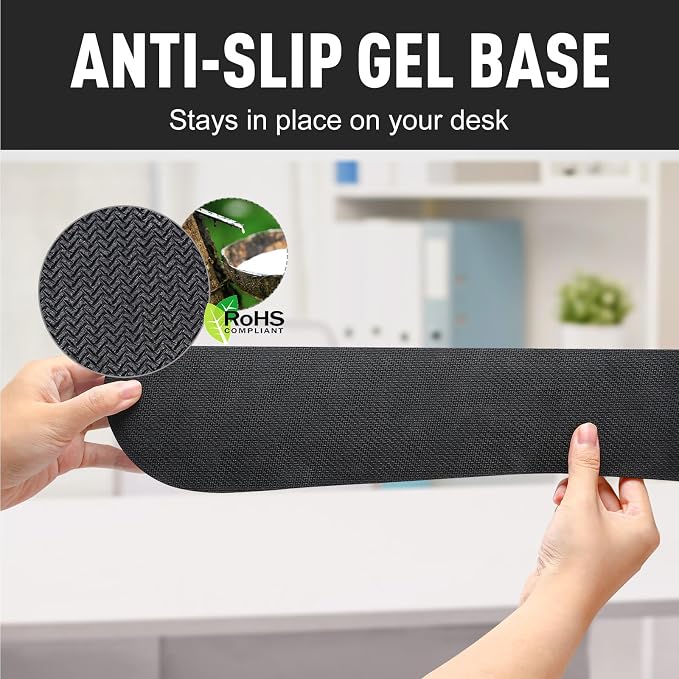 Gimars Upgrade Enlarge Silky Gel Memory Foam Keyboard Wrist Rest, Wrist Rest for Computer Keyboard, Ergonomic Mouse pad Rests for Typing Pain Relief, Wrist Support for Office, Gaming, Purple Gradient