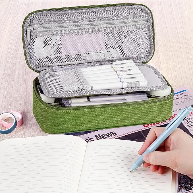 WEMATE Pencil Case, Large Storage Organizer, Makeup Bag, Teacher Must - have, Big Pencil Pouch, Marker Case for College