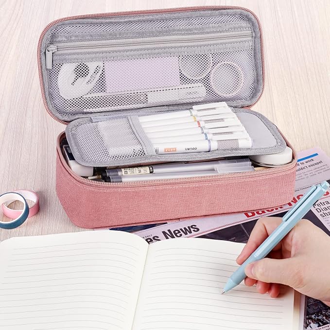 WEMATE Pencil Case, Large Storage Organizer, Makeup Bag, Teacher Must - have, Big Pencil Pouch, Marker Case for College