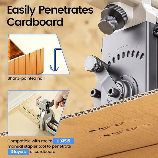 meite Carton Closing Staples 1-3/8" Wide Crown 5/8" Leg 2,000PCS x 10 Boxes | Copper-Coated 16 Gauge Carton Staples for Pneumatic or Manual Box Stapler Gun - Cardboard Closer Packaging