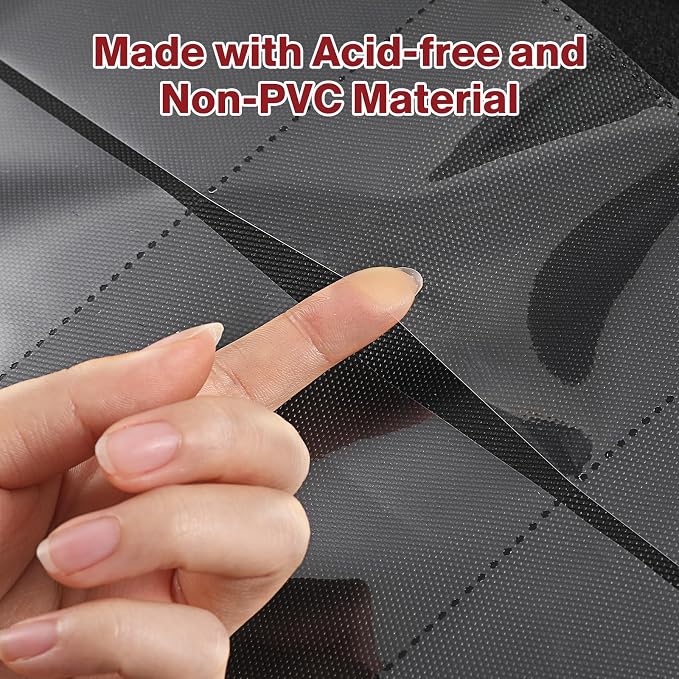 Toploader Binder, Holds 360 Toploaders, 100 Toploaders INCLUDED, 9-Pocket PU Cover Top Loader Binder for 3" x 4" Rigid Toploader, Ringless Double-Sided Toploader Card Binder for TCG, Sport Cards