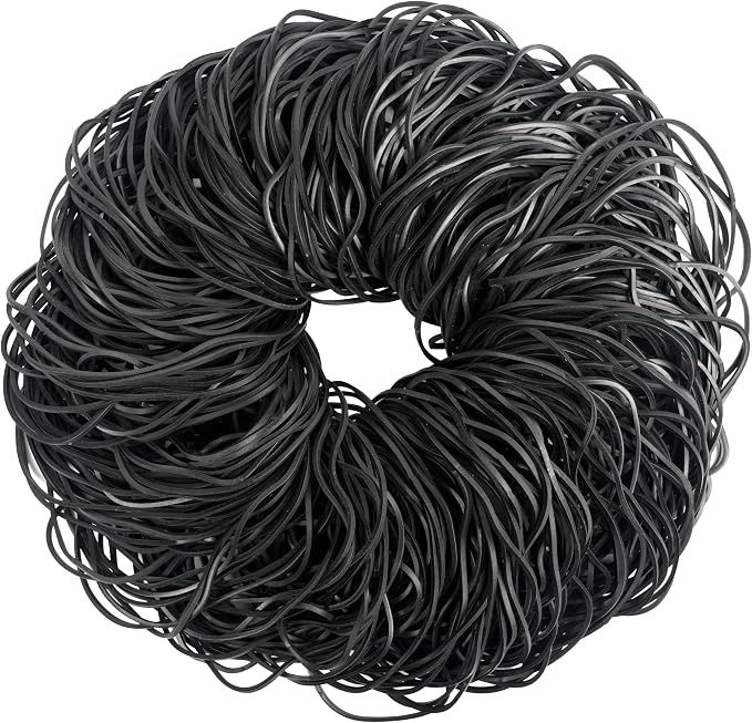 Rubber Bands for Balloon Arches 300pcs Black 4.8inch Large Elastic Bands | Heavy Duty Stretchy Rubber Badns for Office Supplies Home Party Wedding Birthday Trash Cans File Folders