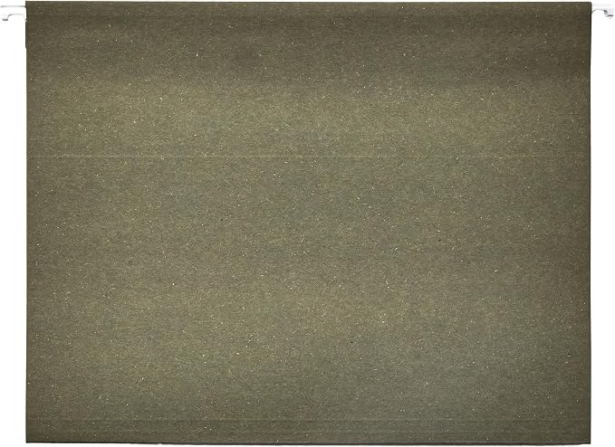 Amazon Basics Hanging File Folders with Adjustable Tabs, Sturdy Expandable Document Organizer, Letter Size 8.5x11 inch, Green, 25-Pack